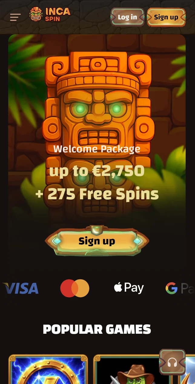 Mobile und App-Optionen bei Inca Spin Casino